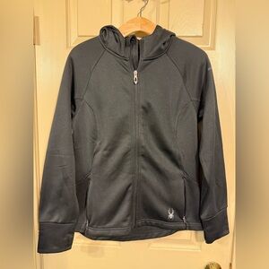 NWT Spyder Midnight Black Fleece Jacket womens size M